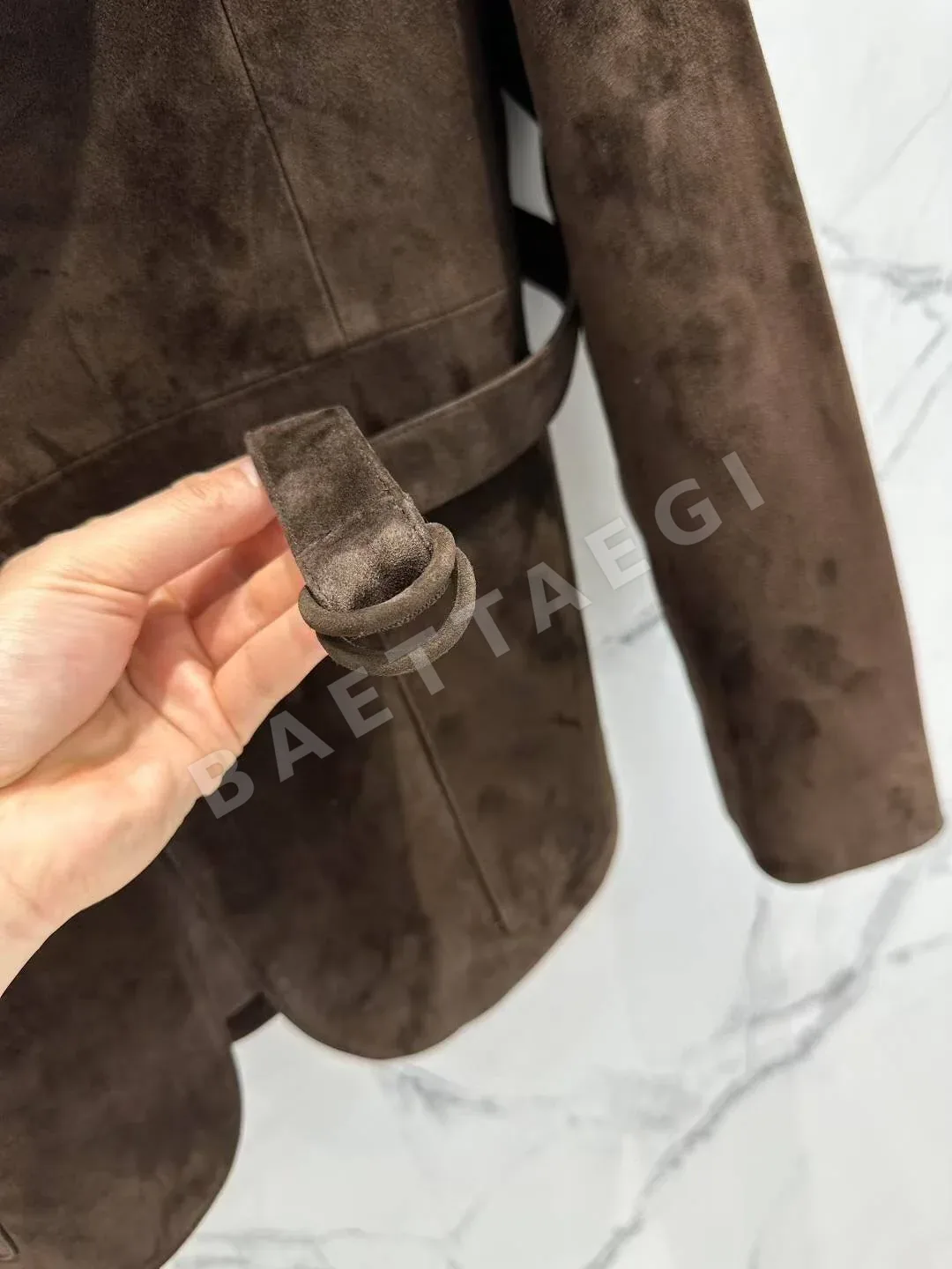 에르메스 스웨이드 양가죽 여성 자켓 상세 이미지 6
