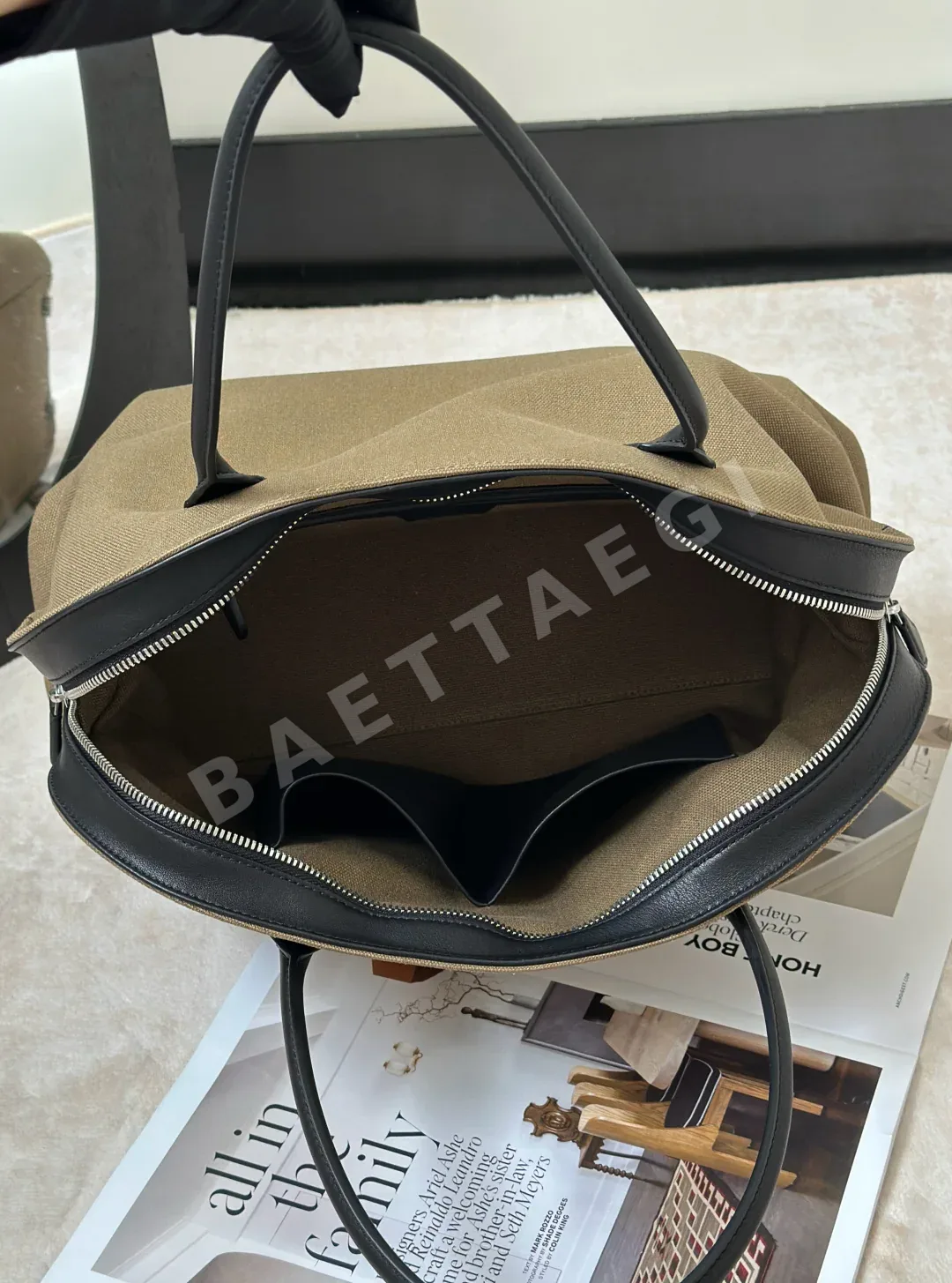 더로우 아그네스 캔버스 레더 볼링 가방 8835L 상세 이미지 9