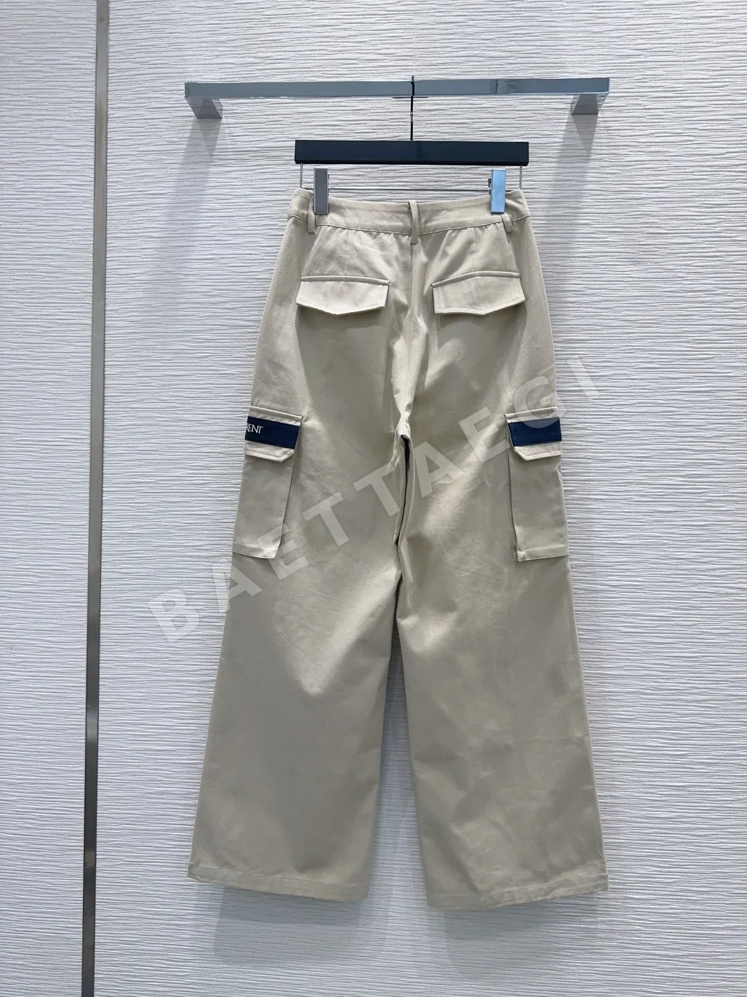 생로랑 와이드 레그 카고 여성 바지 상세 이미지 9