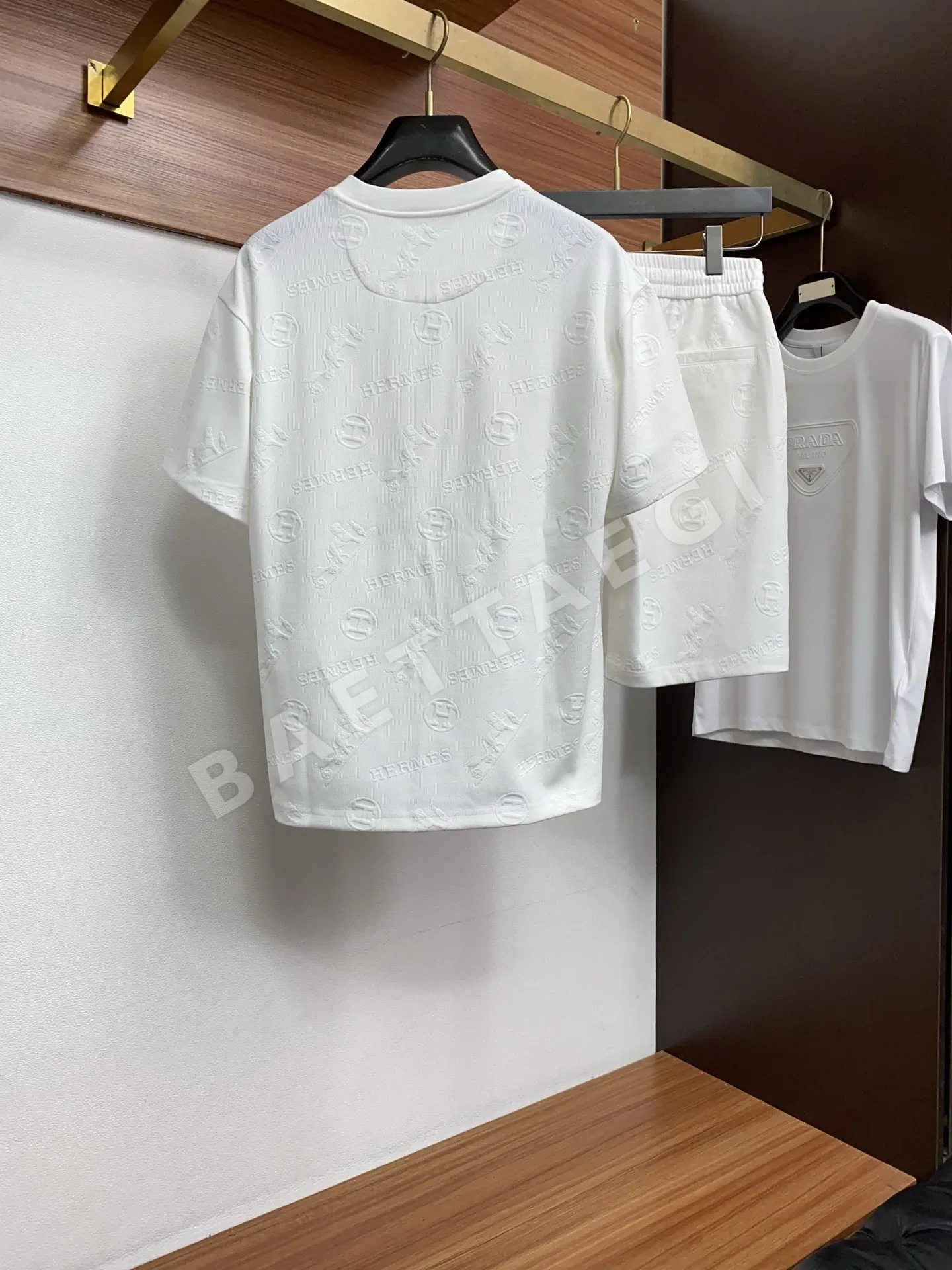 에르메스 자카드 유니섹스 반팔 티셔츠 상세 이미지 9