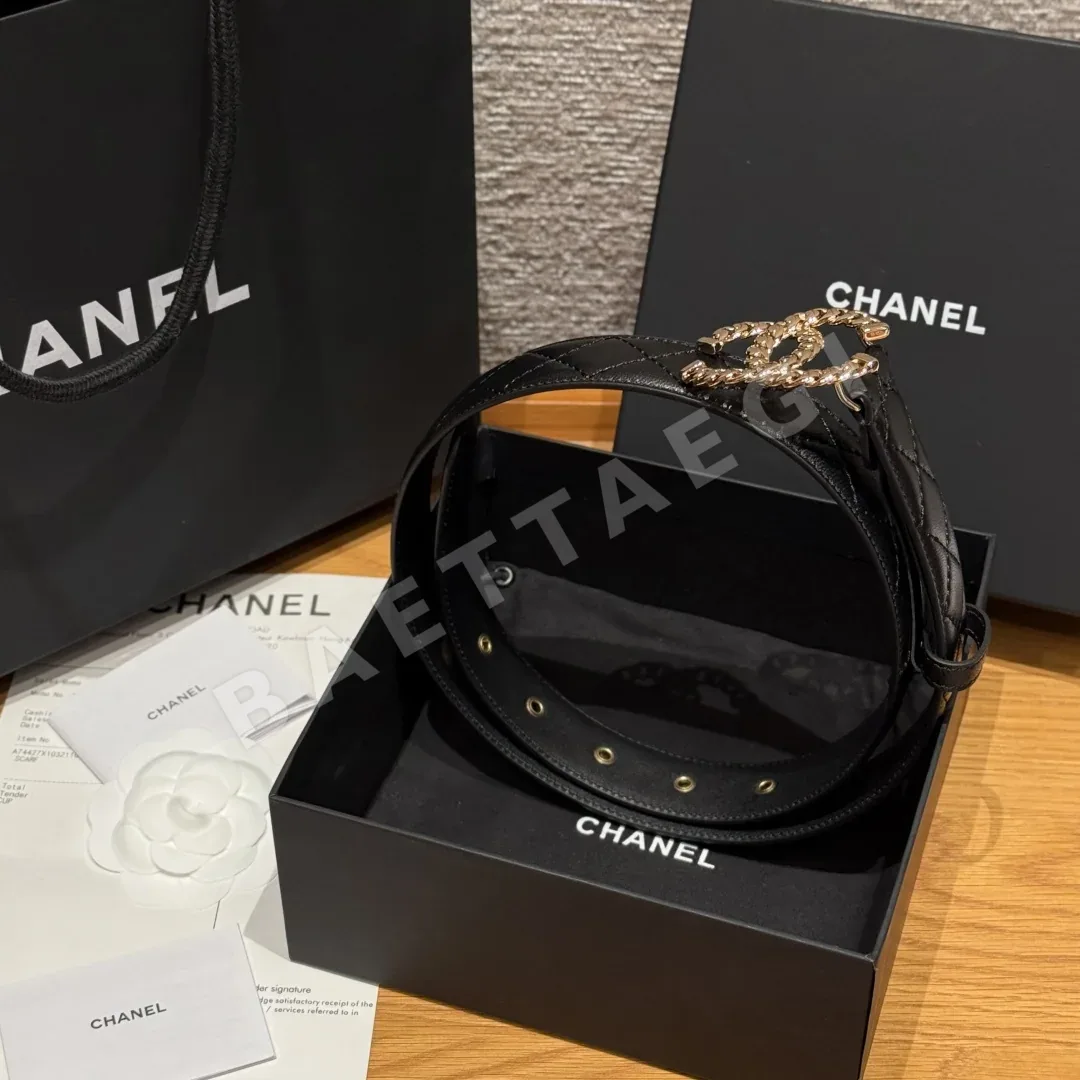 샤넬 더블 C 램스킨 벨트 상세 이미지 3