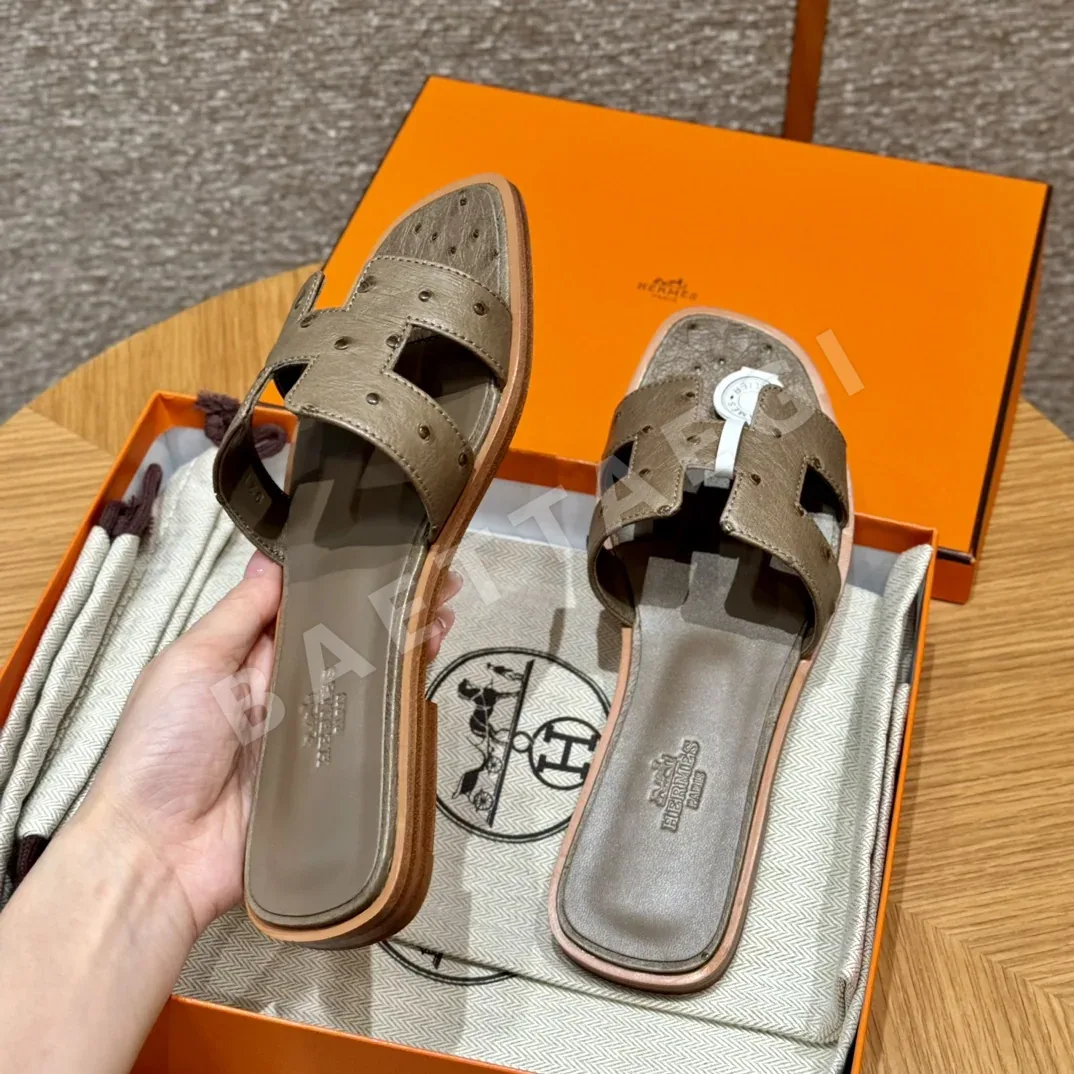 에르메스 오란 타조 가죽 샌달 상세 이미지 6