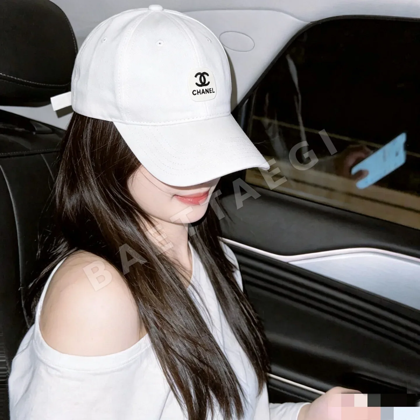 샤넬 로고 베이스볼 캡 185375