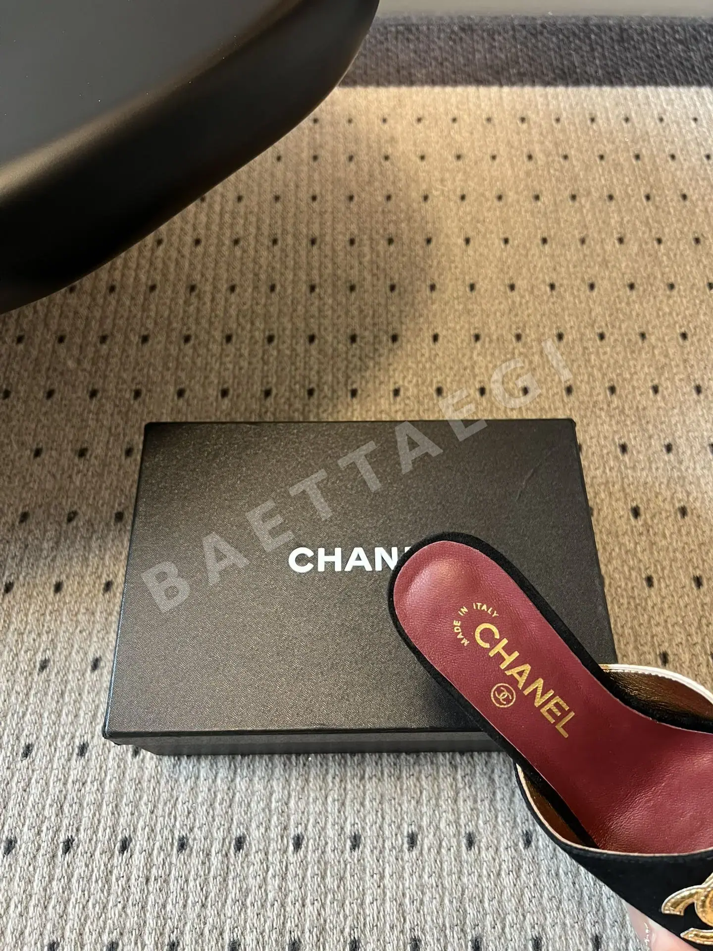 샤넬 더블 C 로고 청키 힐 샌들 상세 이미지 8
