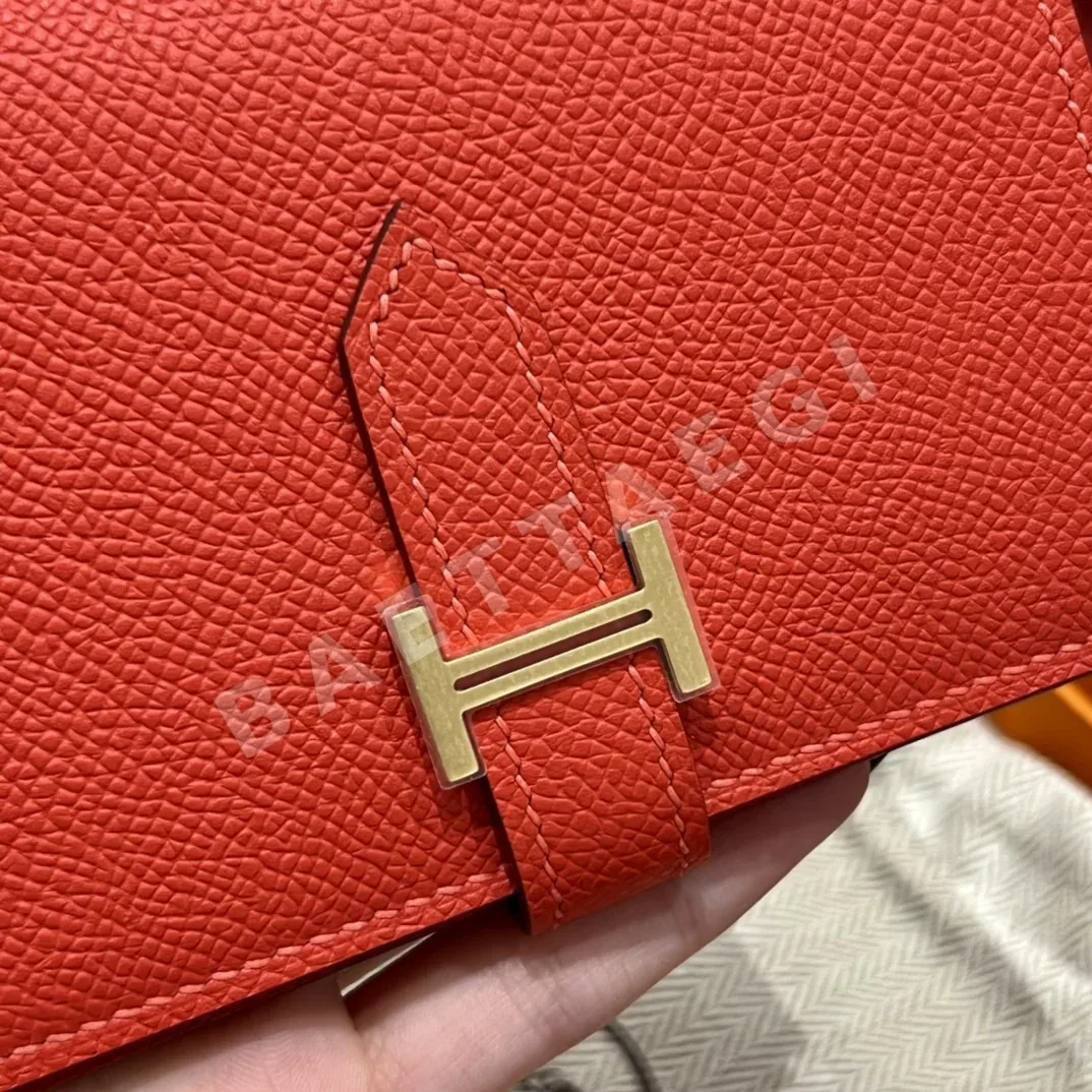 에르메스 베른 엡솜 금장 짧은 지갑 상세 이미지 4