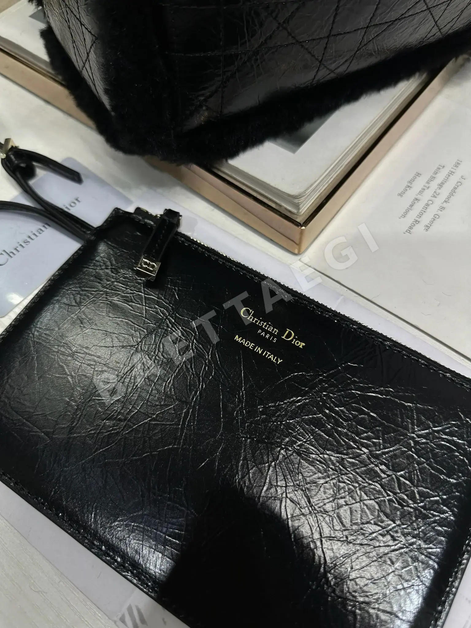 디올 뚜주흐 블랙 카프스킨 토트백 상세 이미지 9