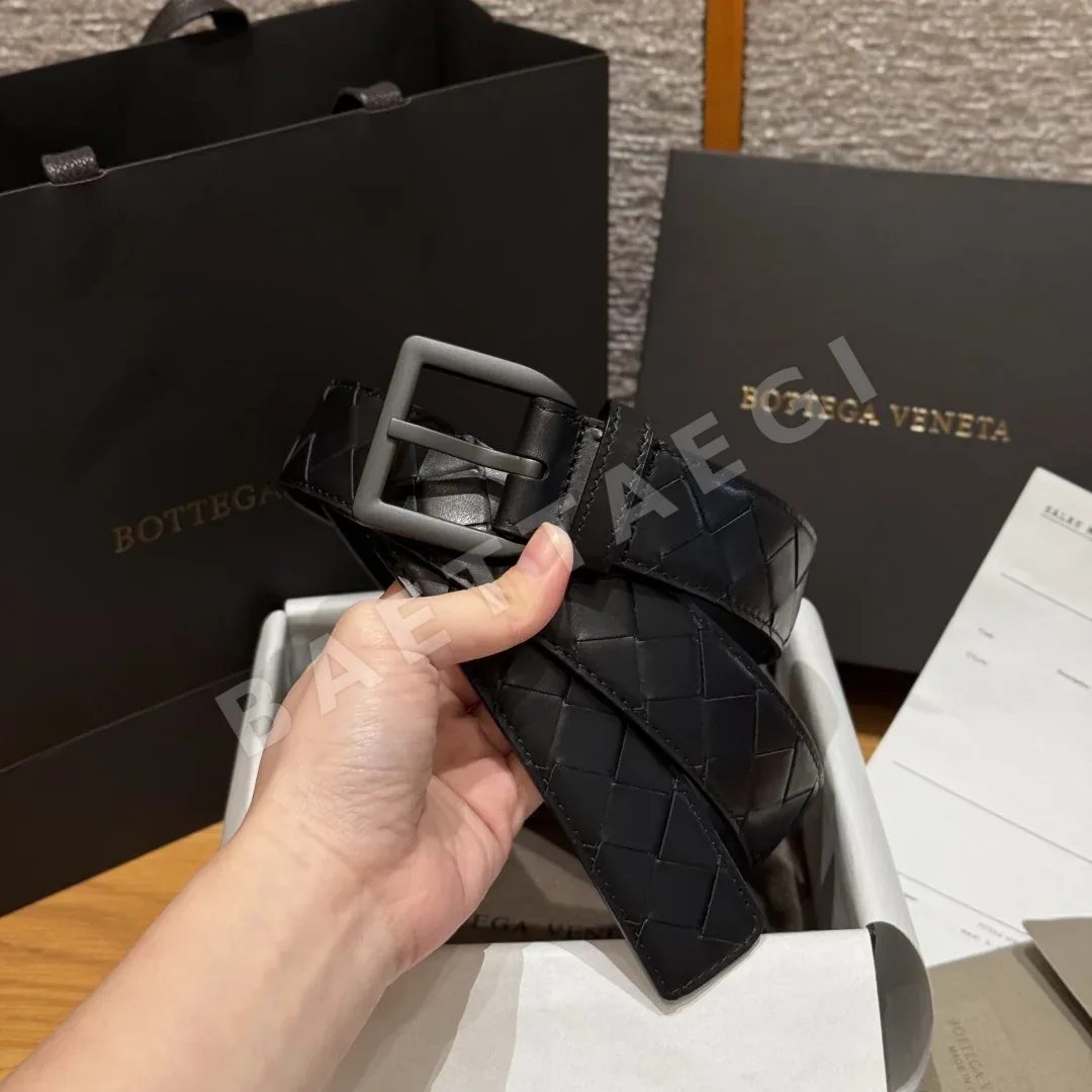 보테가베네타 인트레차토 우븐 소가죽 벨트 상세 이미지 2