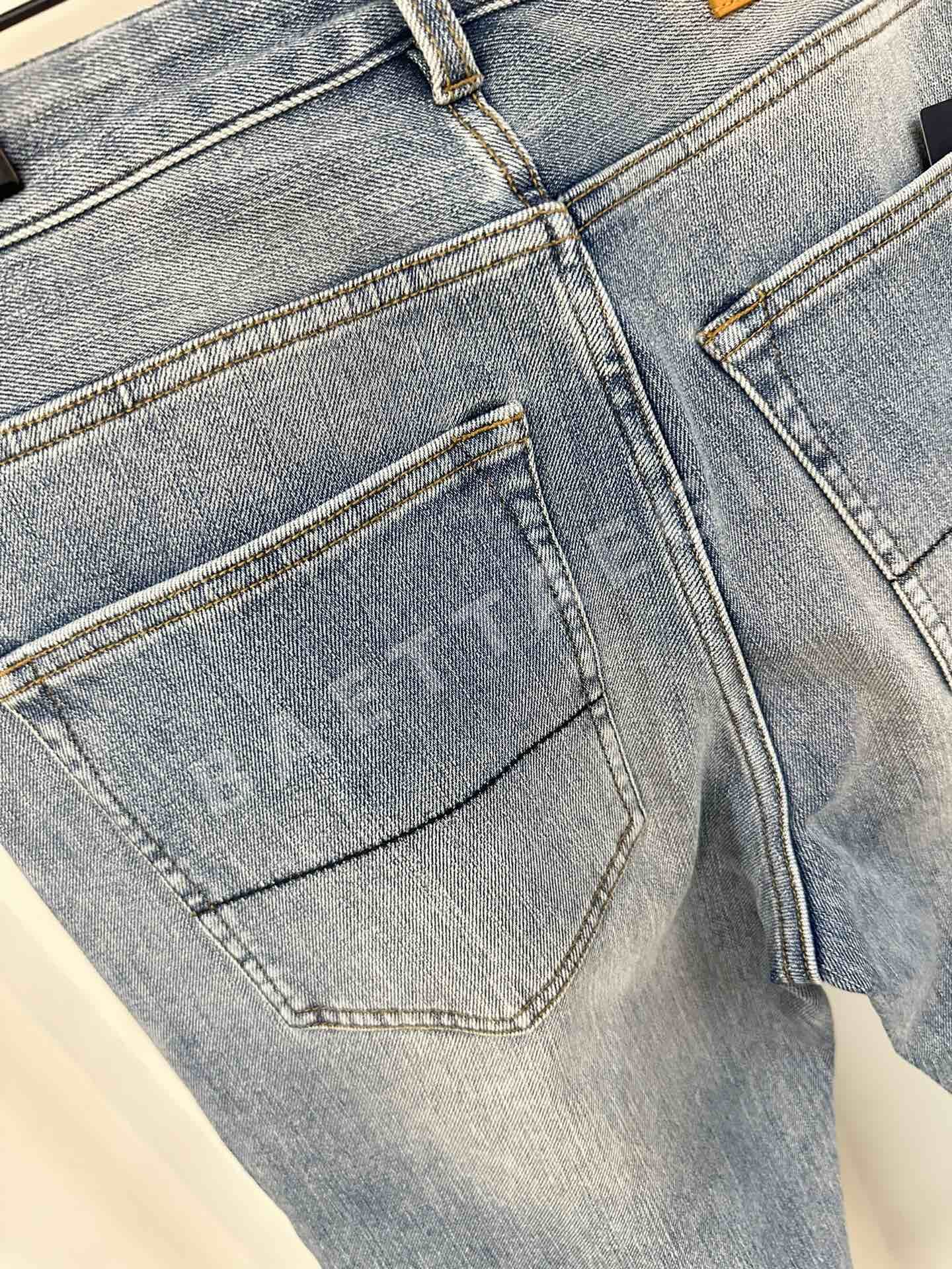 톰포드 남성 라이트 블루 데님 바지 상세 이미지 7