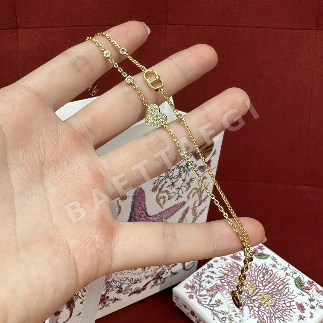 디올 클레어 드 륀느 하트 더블체인 팔찌 178706