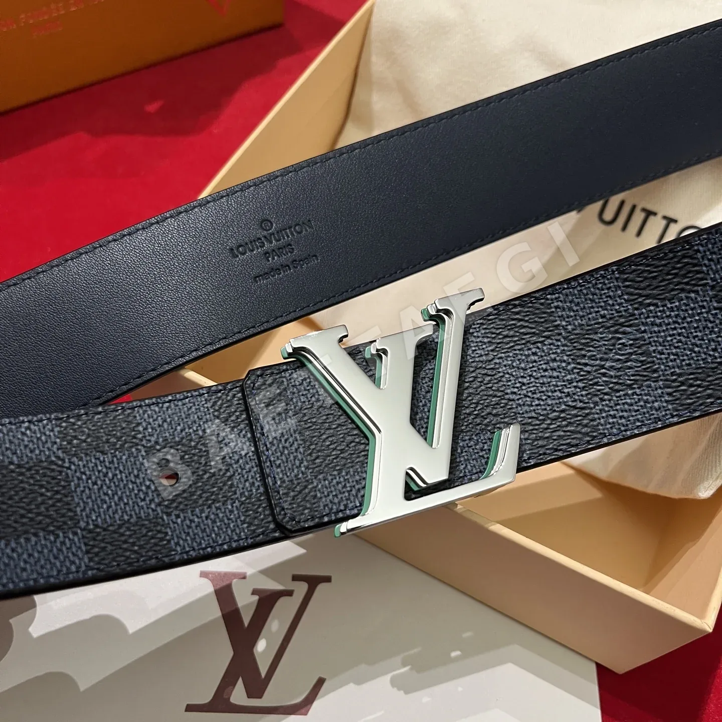 루이비통 LV 옵틱 버클 캔버스 벨트 상세 이미지 8