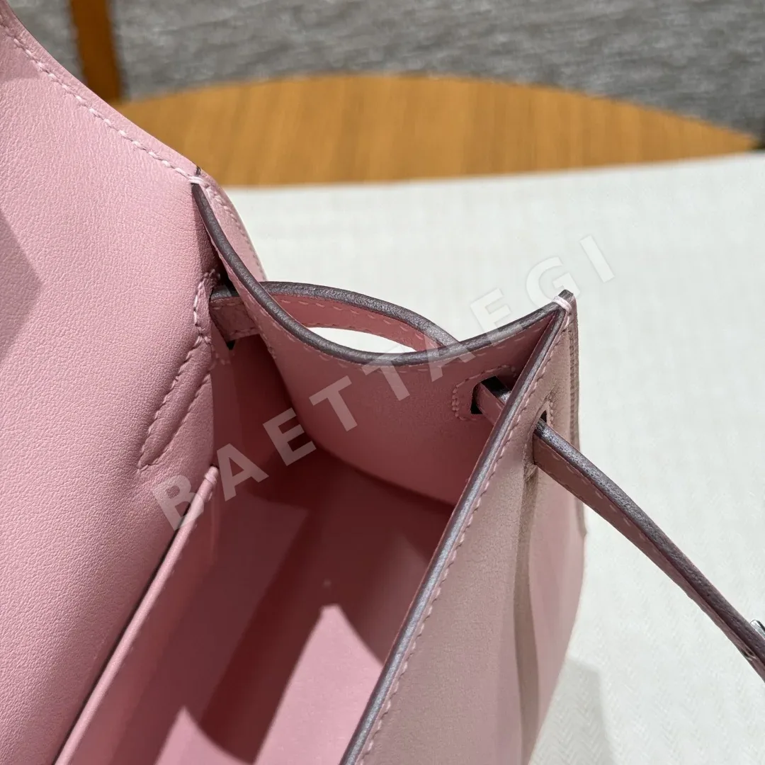 에르메스 켈리 미니 클러치 핑크 실버 하드웨어 가방 상세 이미지 7