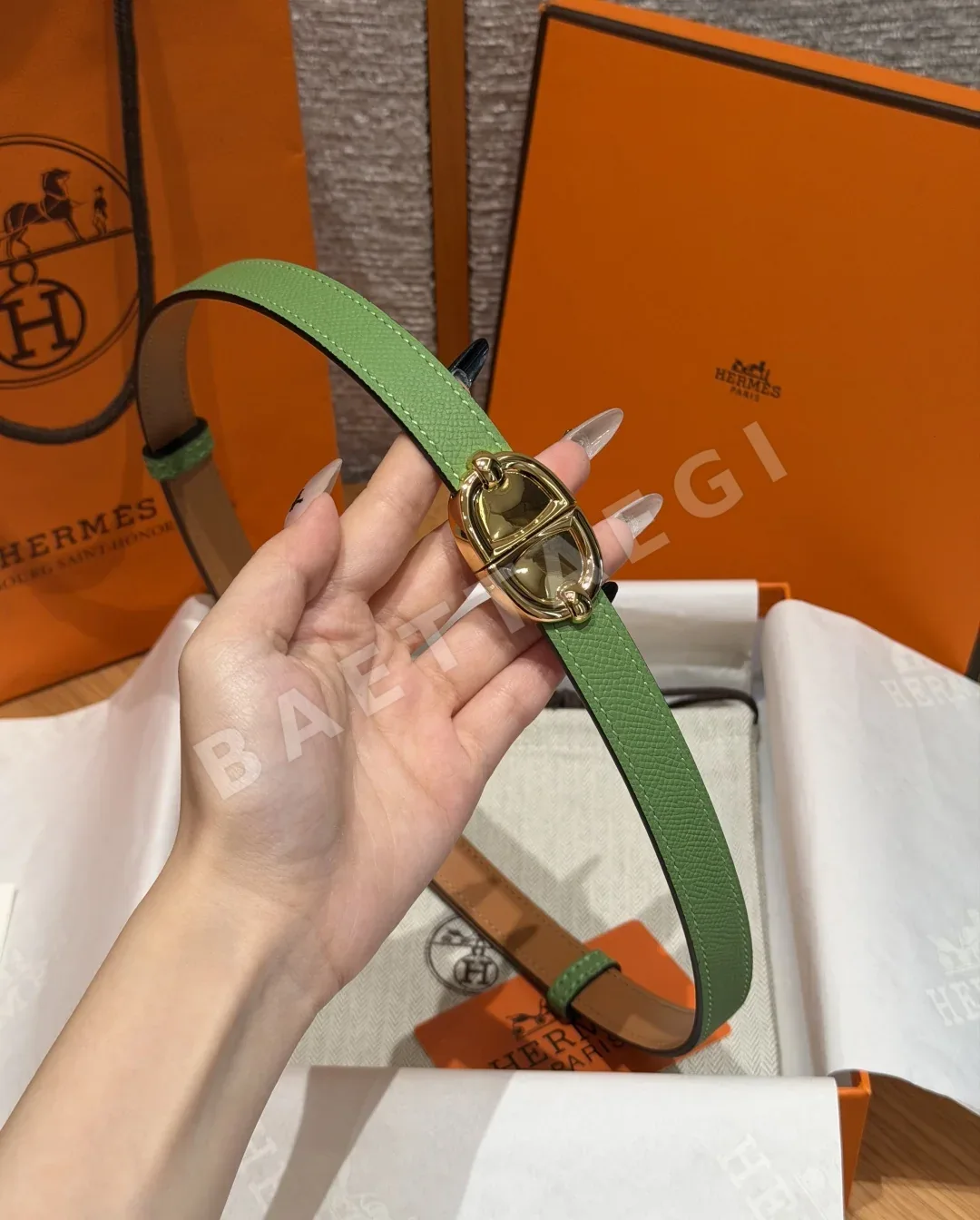 에르메스 H브랜드 엡솜 카프스킨 벨트 상세 이미지 3