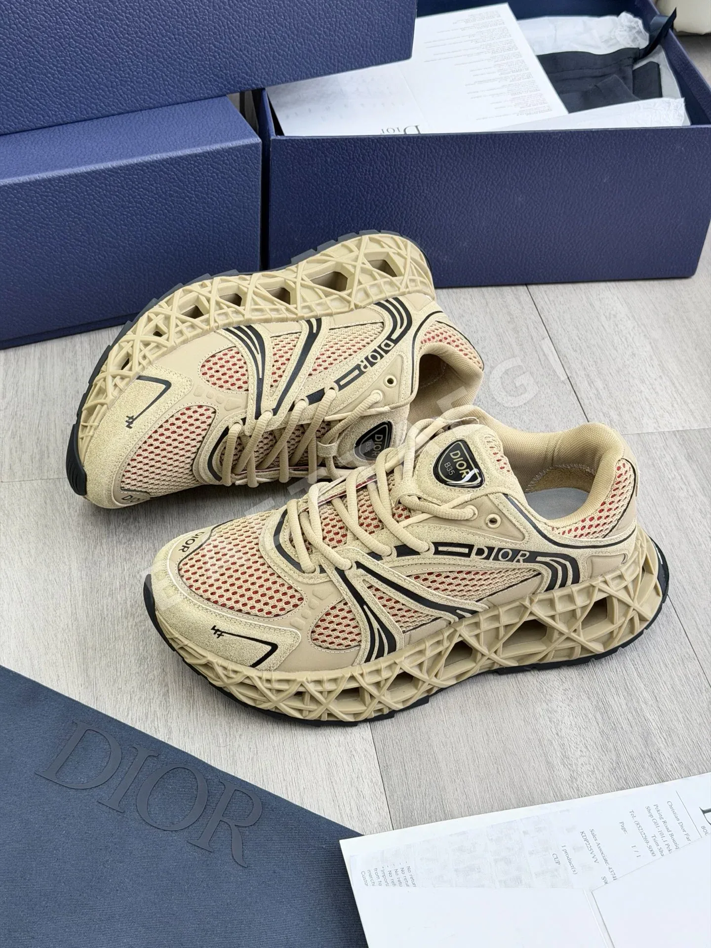 디올 B22 스니커즈 카키 상세 이미지 4