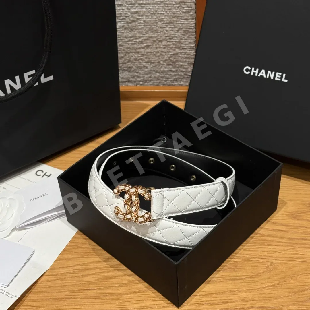샤넬 더블 C 램스킨 벨트 173905
