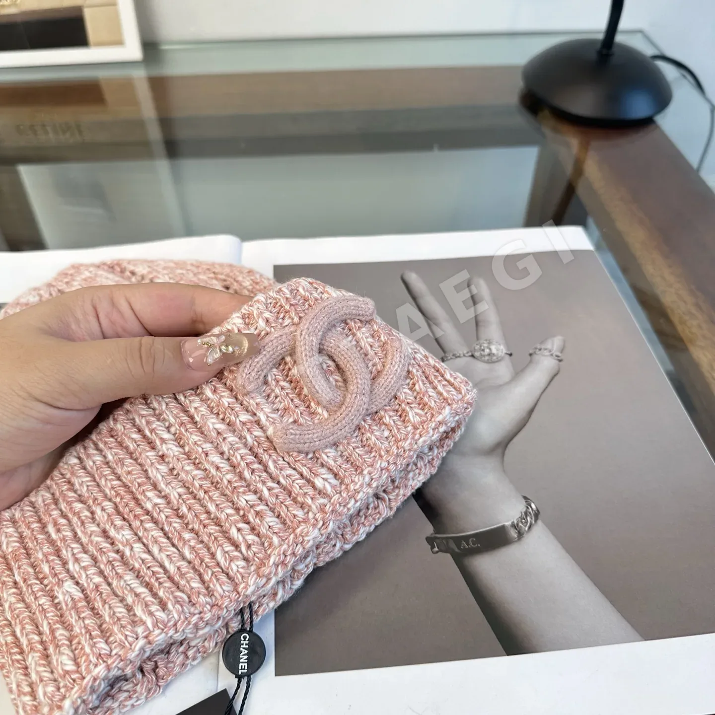 샤넬 니트 비니 모자 상세 이미지 6