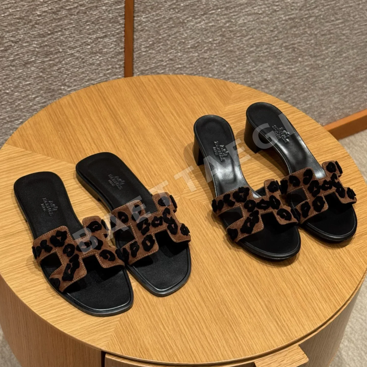 에르메스 오아시스 샌들 브라운 샤무아 ー 하이힐 상세 이미지 9