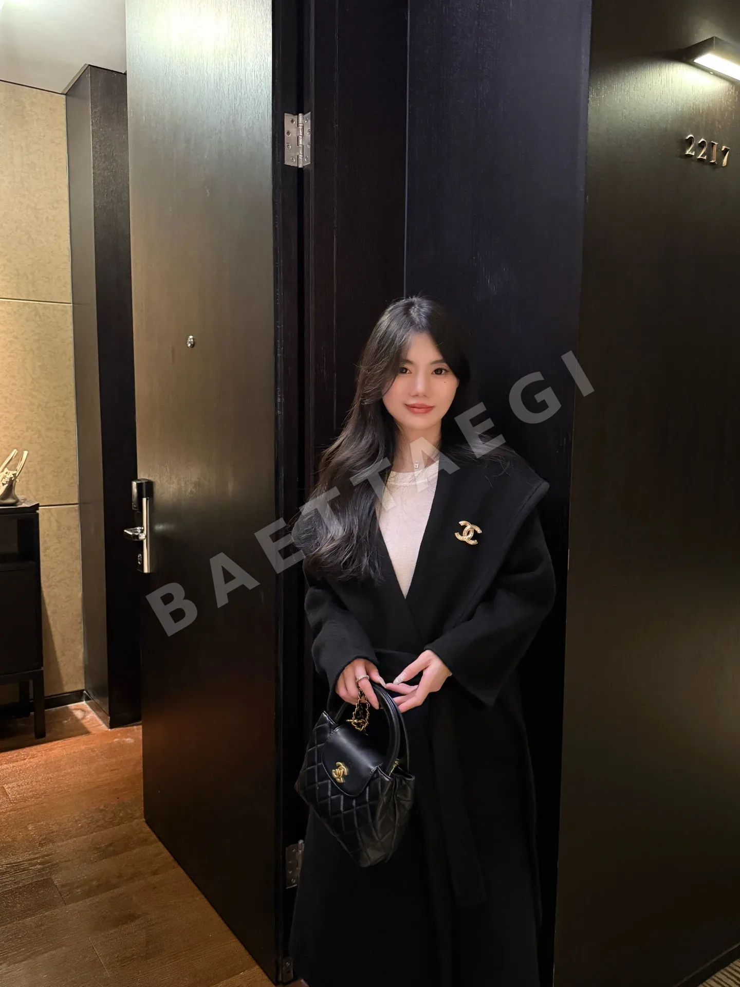 샤넬 후드 카시미어 여성 자켓 상세 이미지 3