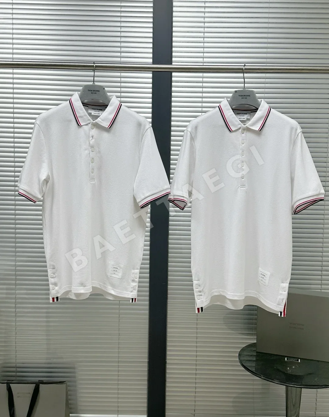 톰브라운 립 메시 반팔 폴로셔츠 남성 126252