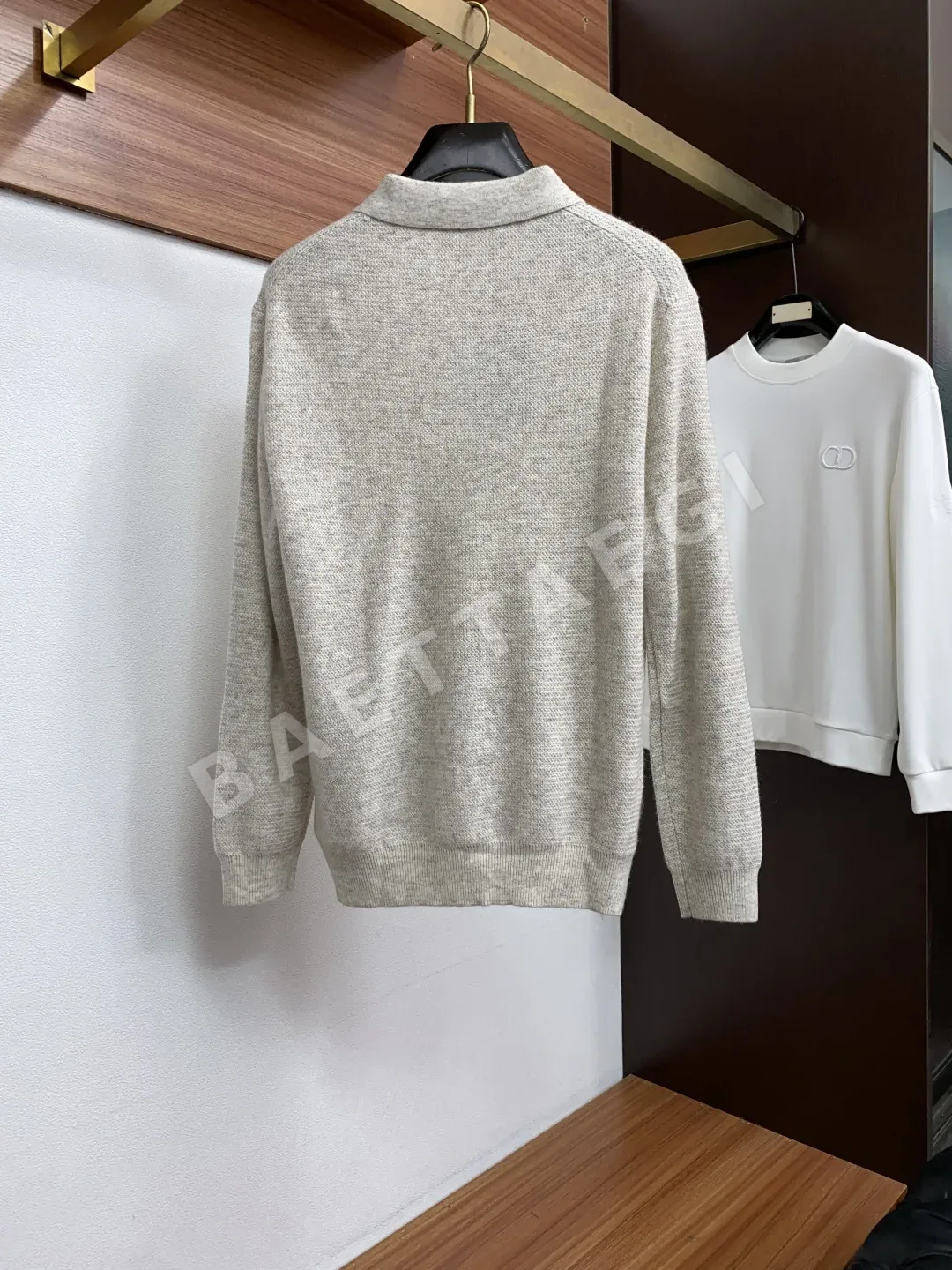 로로피아나 남성 울 혼방 카라 스웨터 긴팔 상세 이미지 10