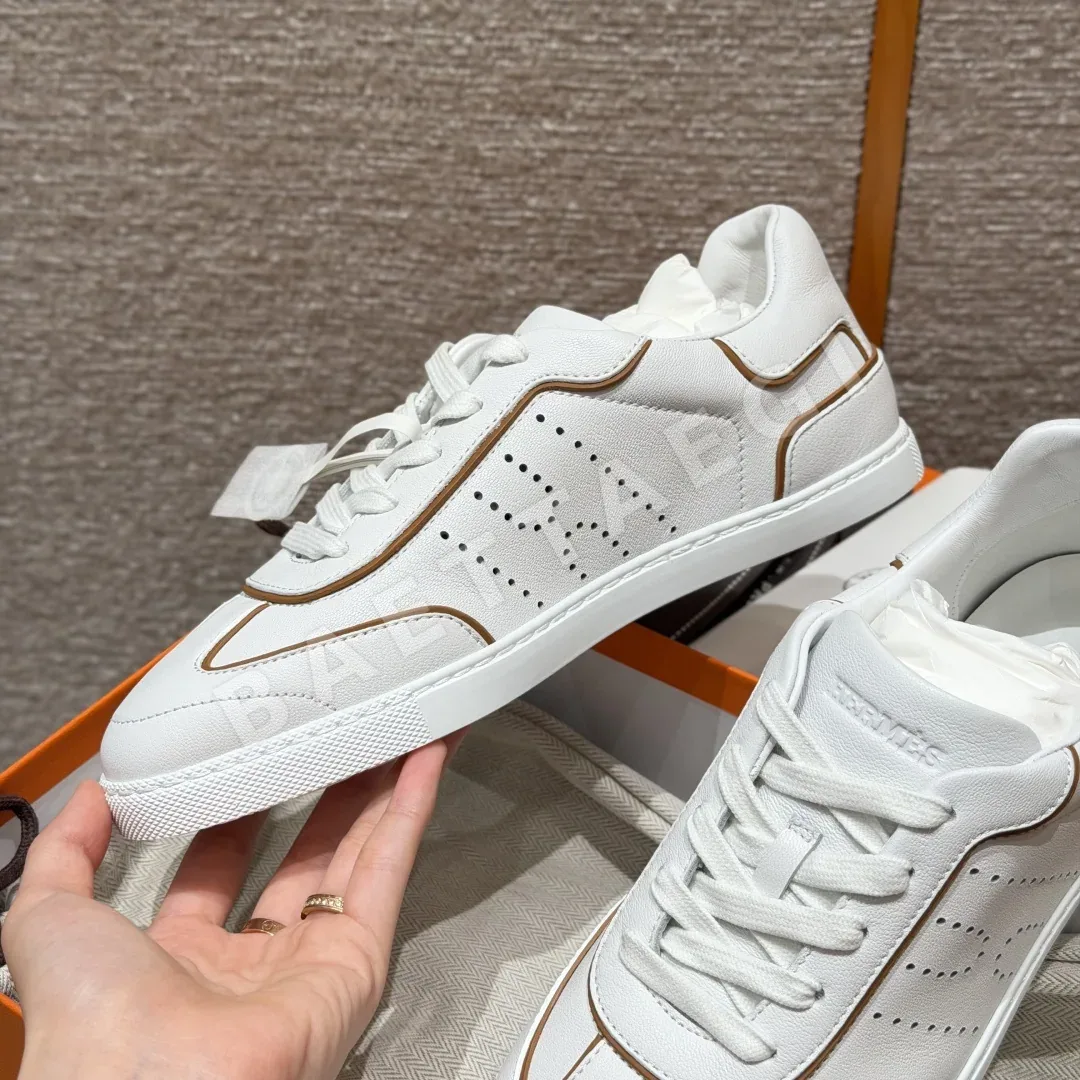 에르메스 매치 스니커즈 white goatskin 고트스킨 소재 상세 이미지 3