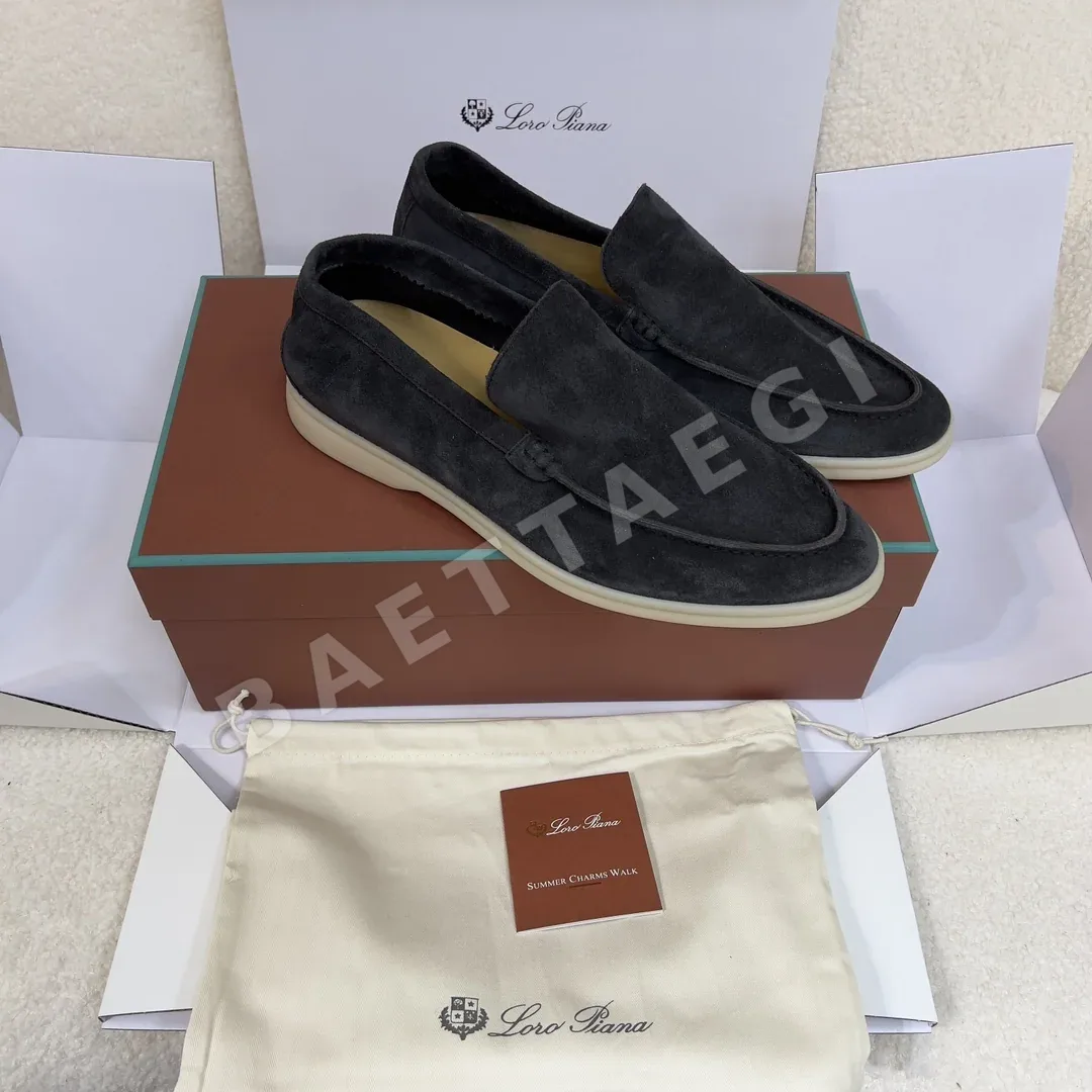 로로피아나 LPSummer Walk 남성용 스웨이드 로퍼 상세 이미지 3