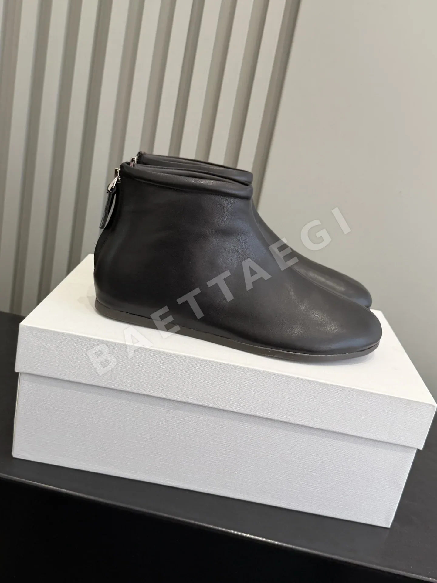 더로우 부츠 가죽 지퍼 178846