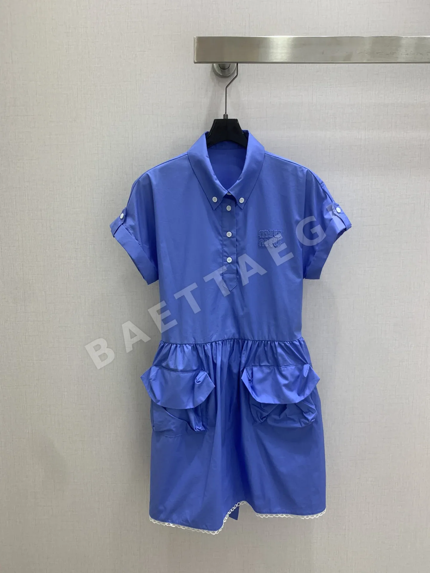 미우미우 카라 반소매 벨트 원피스 52531