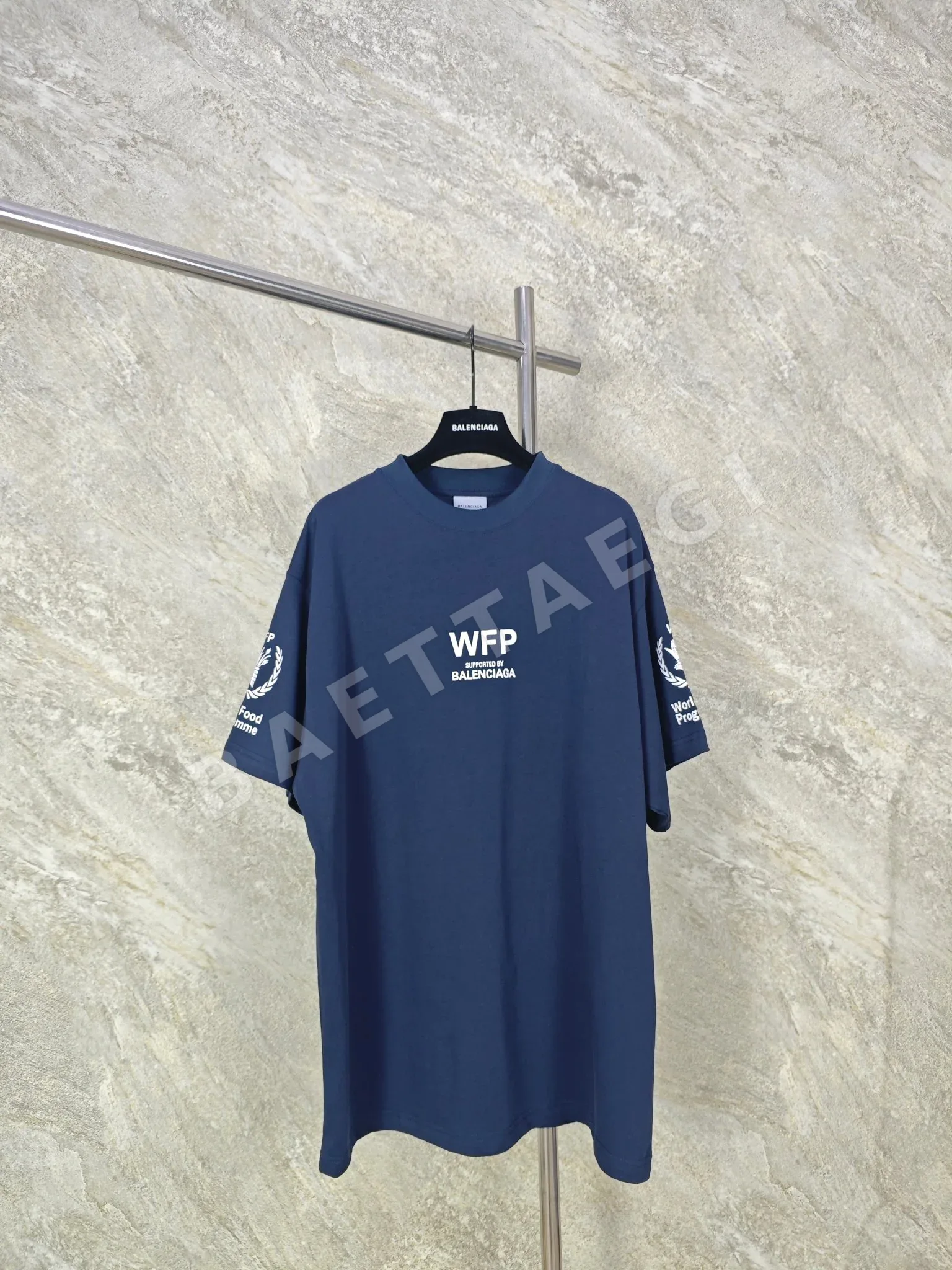 발렌시아가 WFP 프린트 남성 반팔 티셔츠 157581