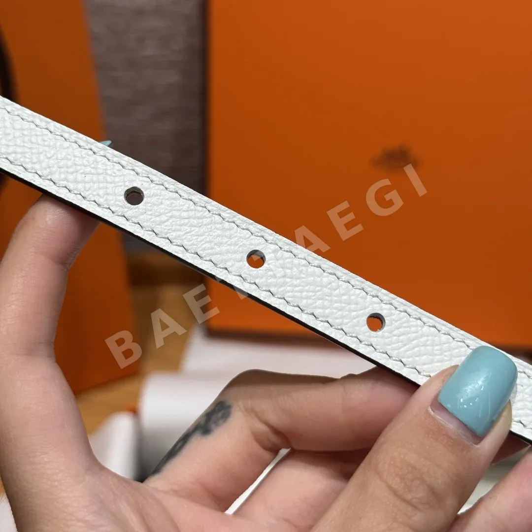 에르메스 JD350-H 가죽 벨트 1.3 cm 상세 이미지 8