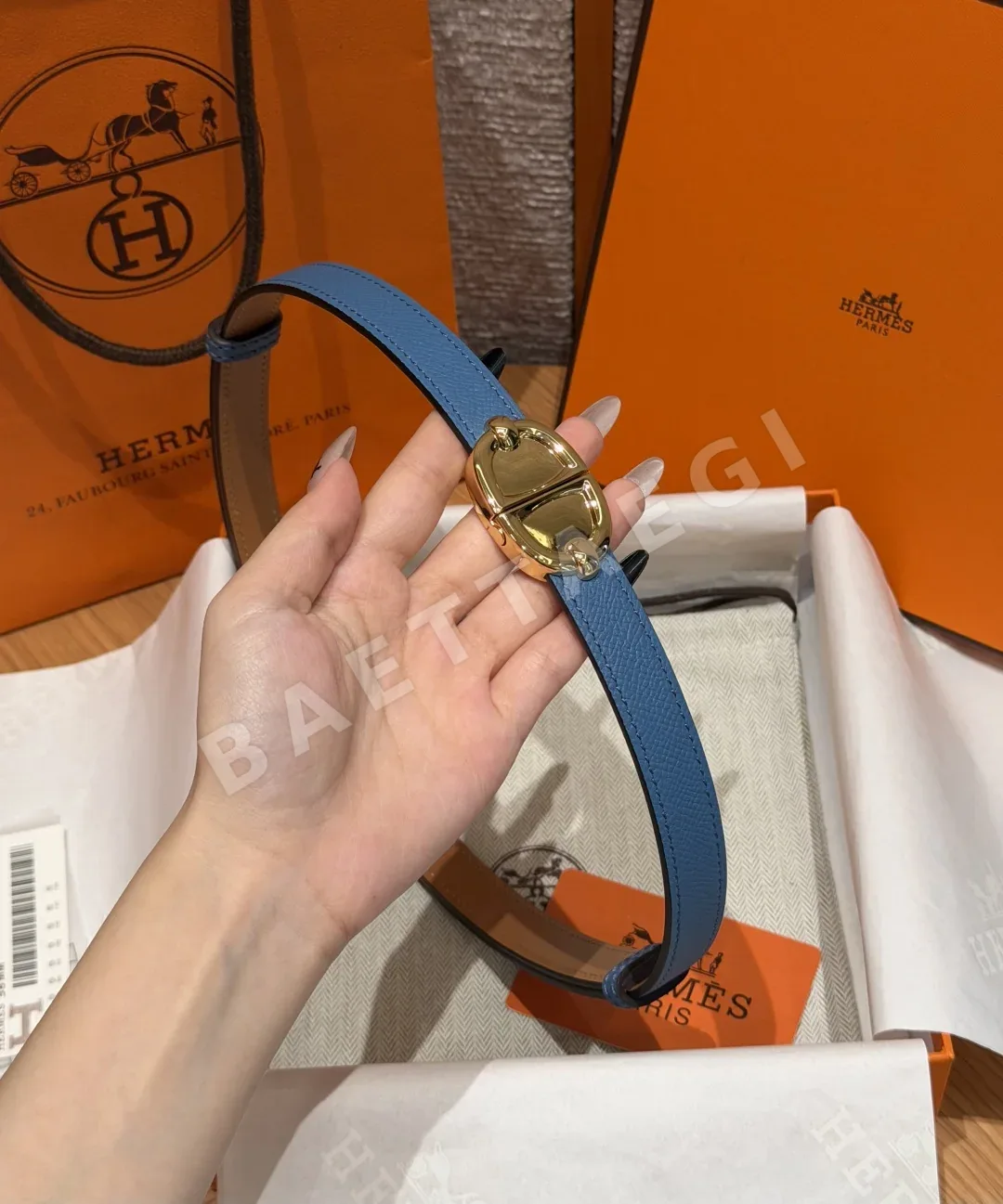 에르메스 H 버클 앱송 카프스킨 벨트 상세 이미지 2