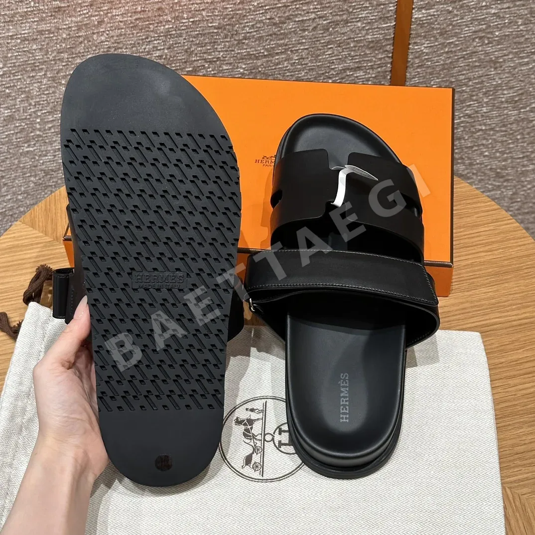 에르메스 시프레 샌들 블랙 램스킨 상세 이미지 6