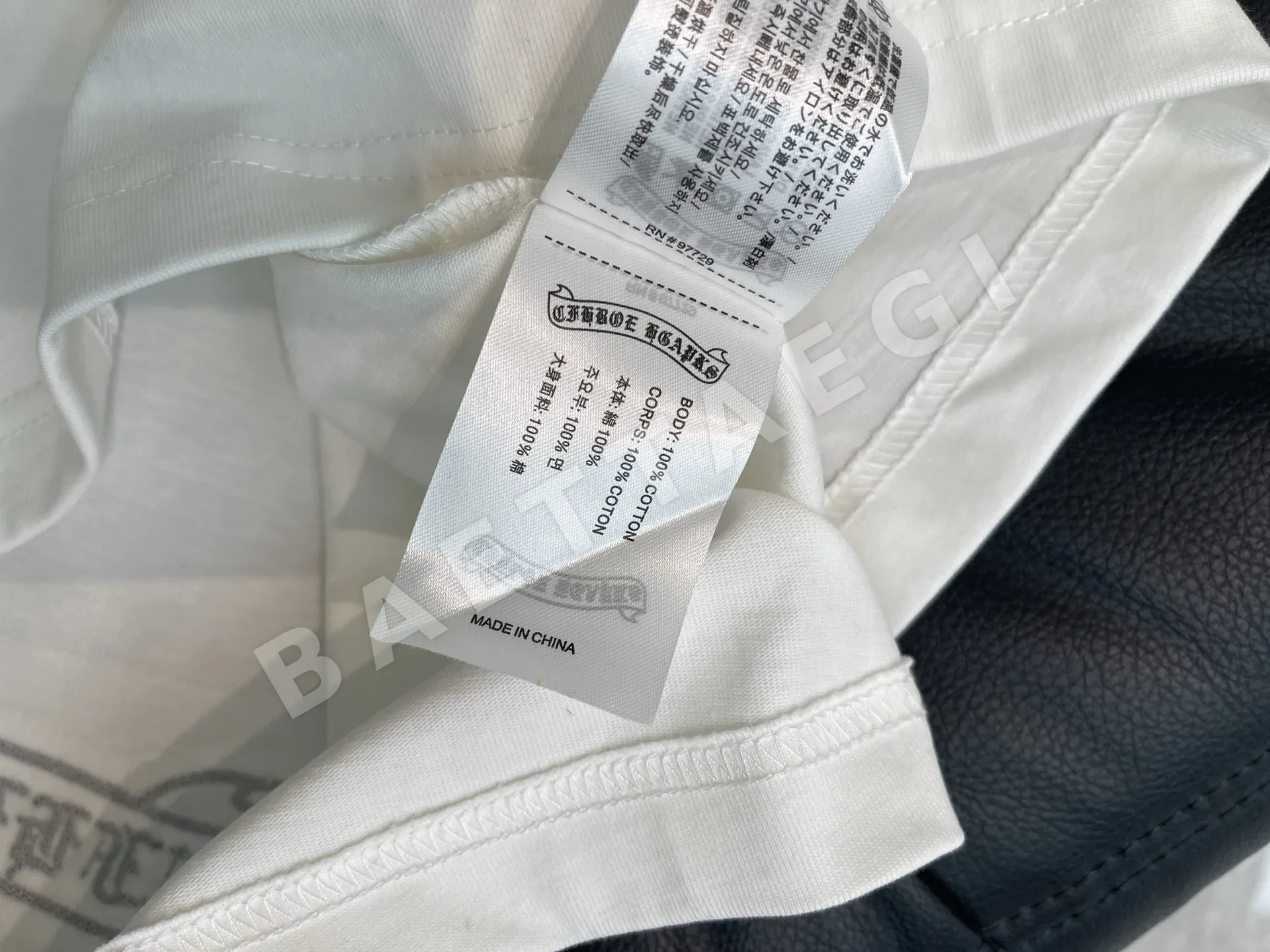 크롬하츠 말굽 산스크리트 패턴 여성 반팔 티셔츠 상세 이미지 9