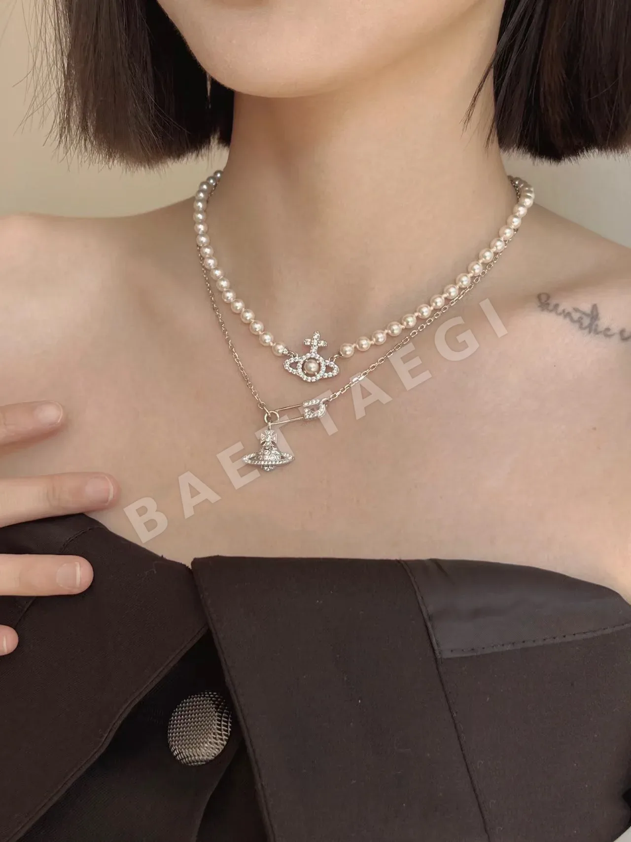 비비안웨스트우드 새턴 진주 장식 목걸이 상세 이미지 7