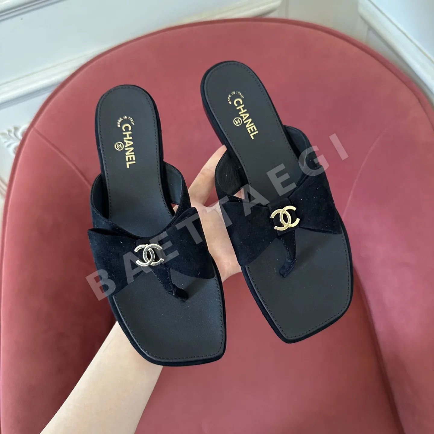 샤넬 카멜리아 플랫 샌들 상세 이미지 8
