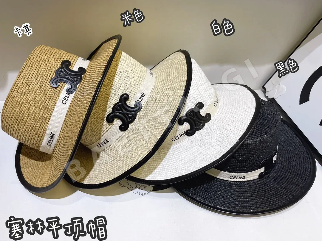 셀린느 꼬임 스트랩 밀짚 모자 83339