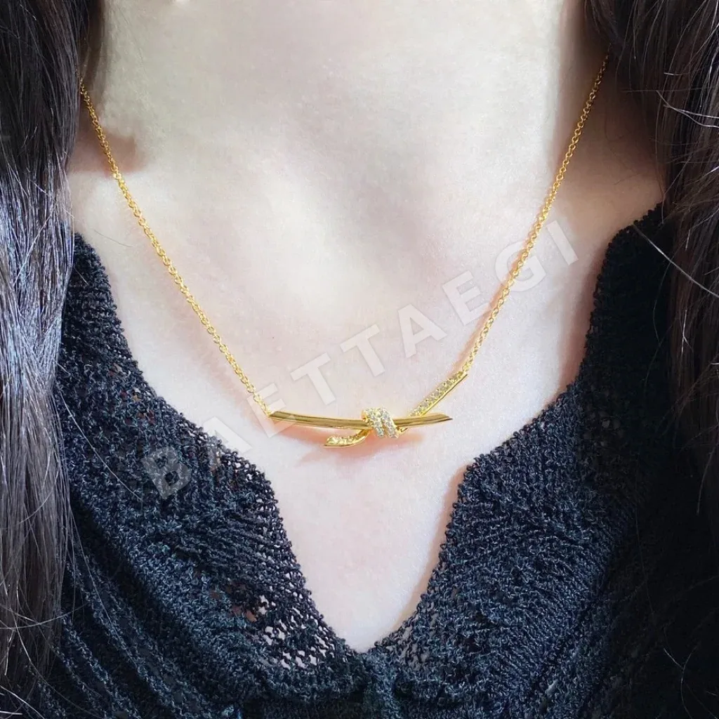 티파니 다이아몬드 T 노트 목걸이 71271