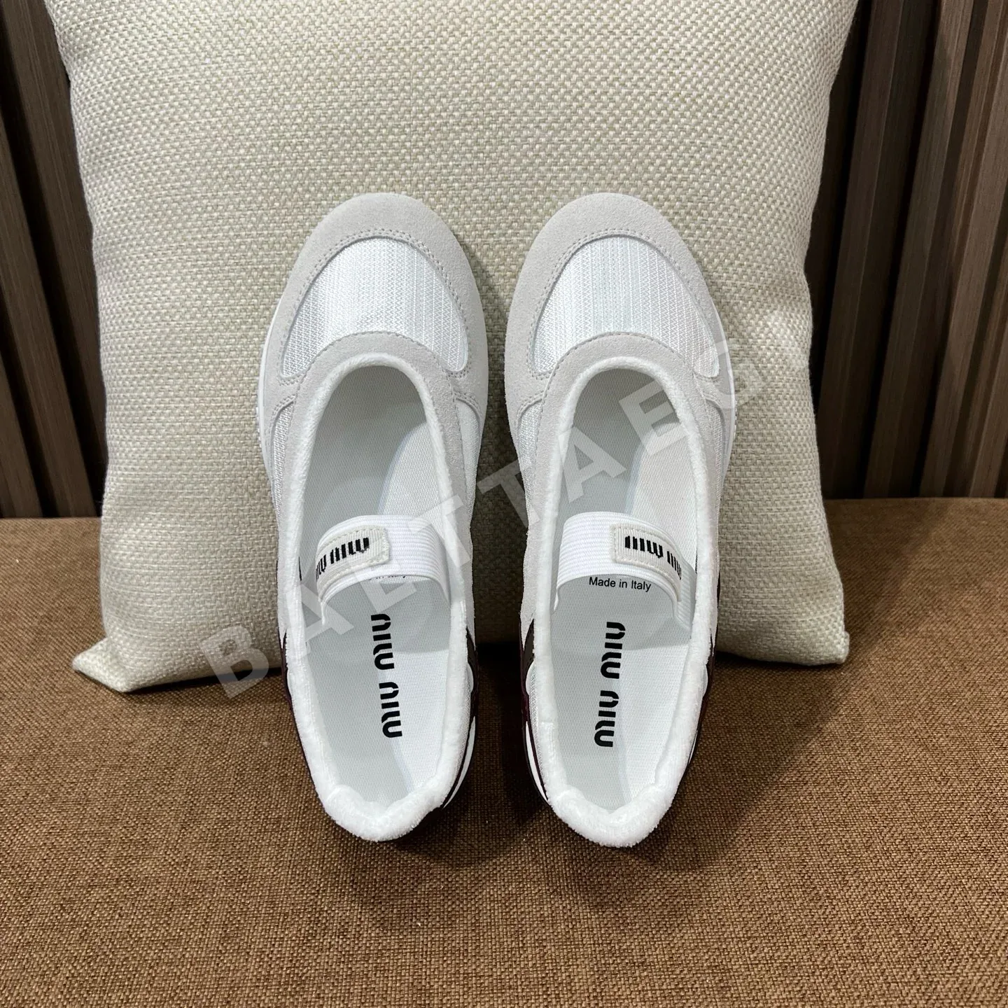 미우미우 발레리나 직물 TPU 몰드 대바닥 187241
