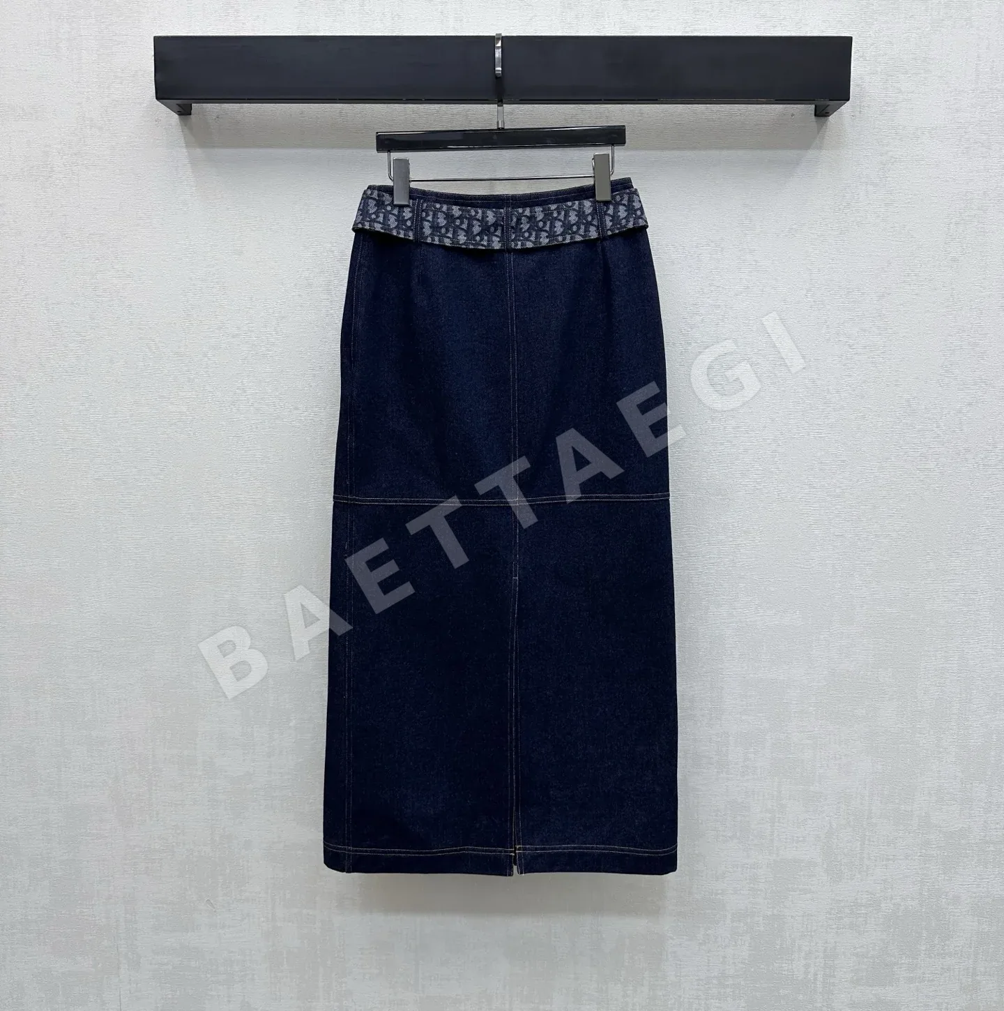 디올 자카드 벨트 데님 스커트 상세 이미지 6