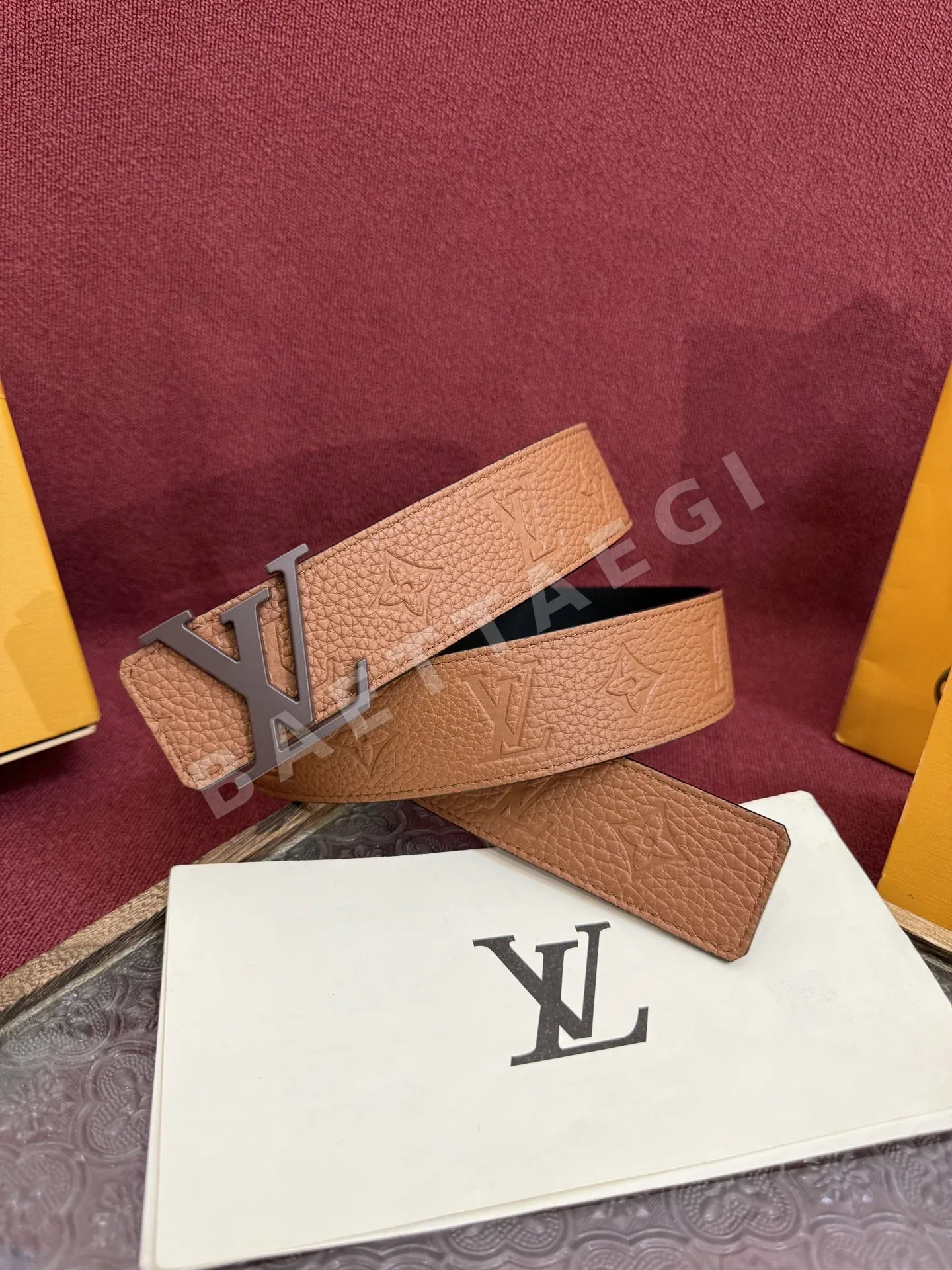 루이비통 이니셜 트리용 모노그램 리버서블 벨트 57498