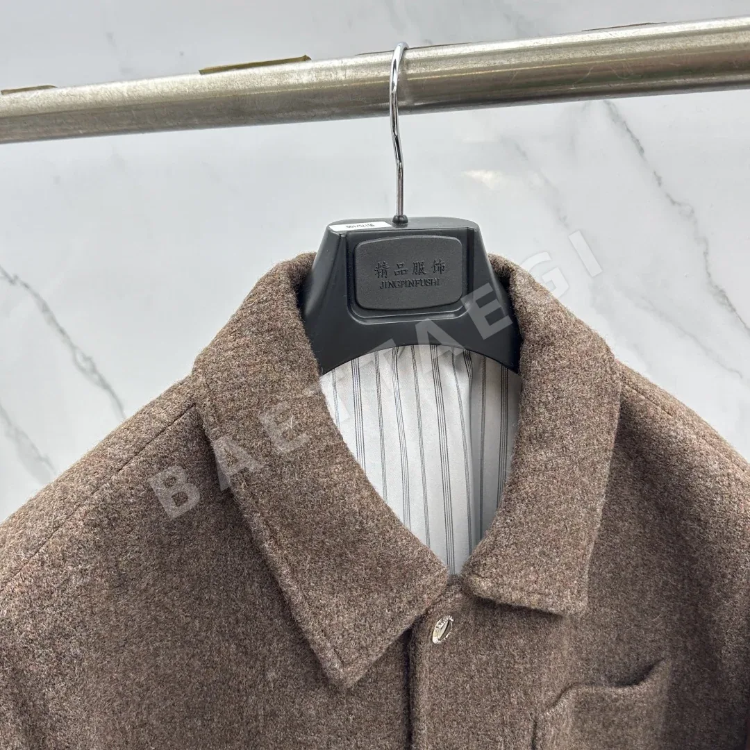 브루넬로쿠치넬리 시어스킨 라펠 울 자켓 상세 이미지 4
