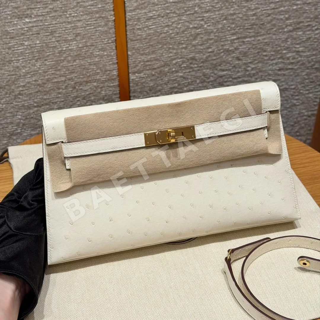 에르메스 켈리 엘란 타조가죽 핸드백 144558