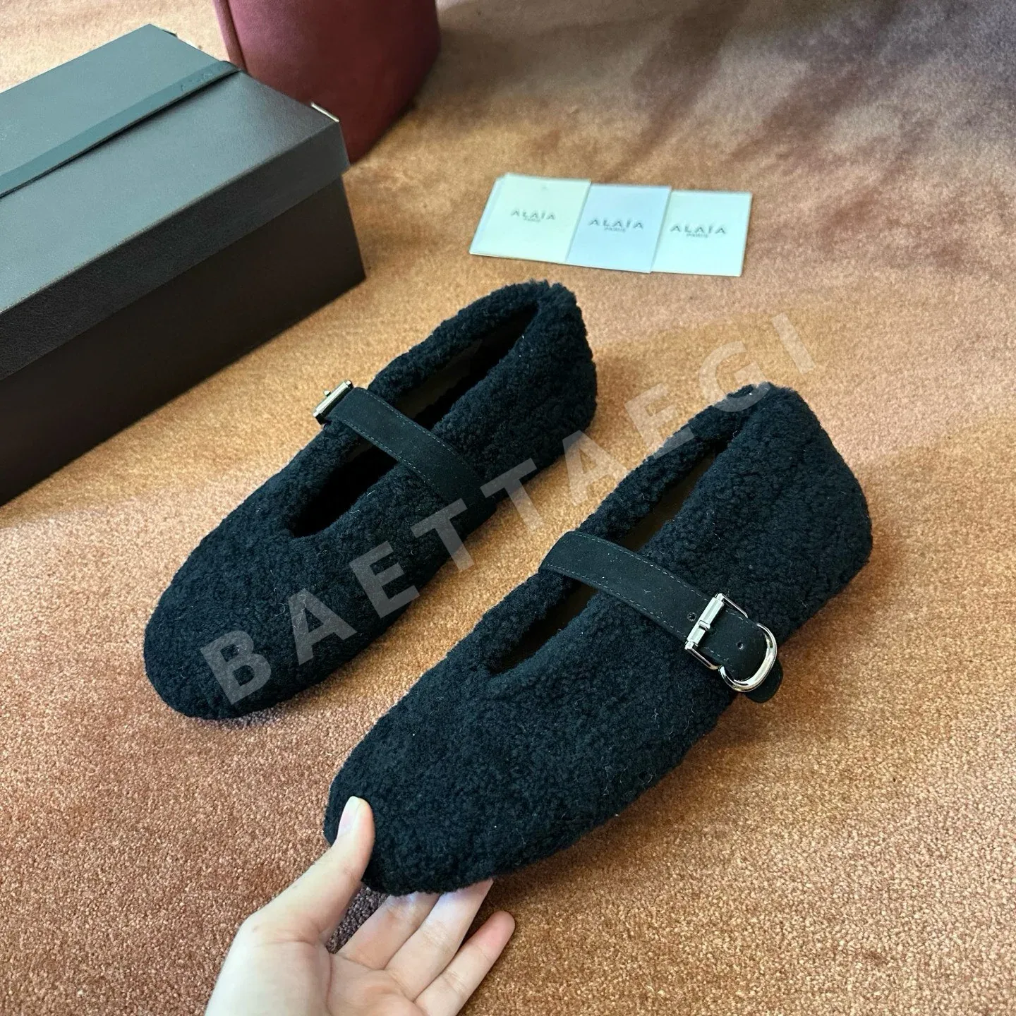 알라이아 짜임 발레슈즈 상세 이미지 2