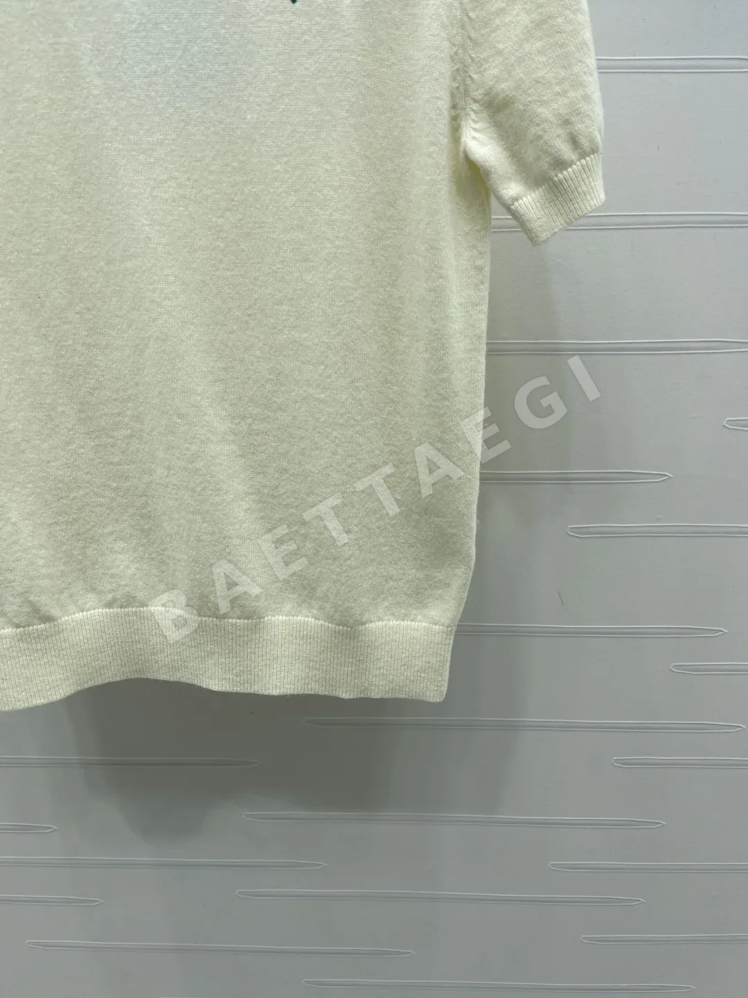 디올 크루넥 니트 반팔 탑 상세 이미지 6
