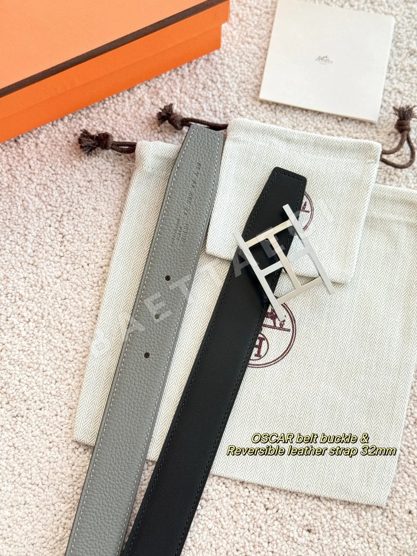 에르메스 오스카 토고 가죽 벨트 상세 이미지 2