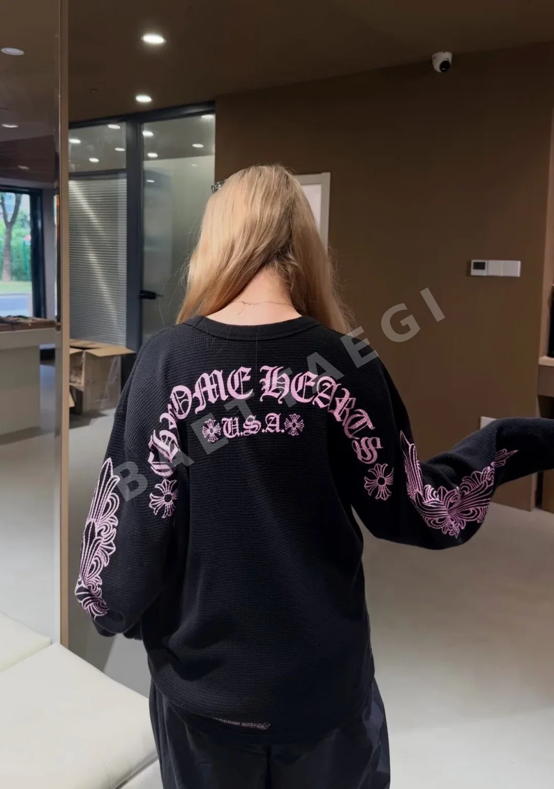 크롬하츠 말굽 꽃 루즈핏 긴팔 티셔츠 상세 이미지 15