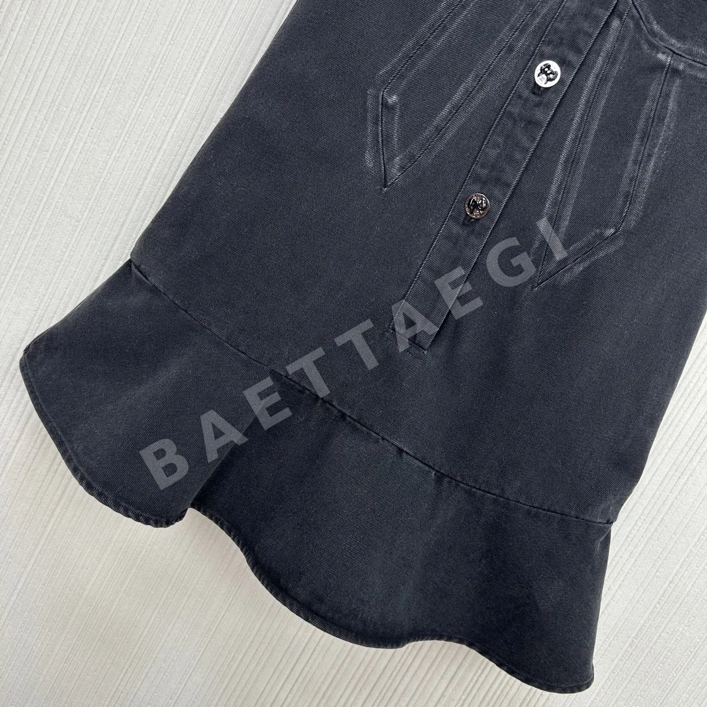 샤넬 데님 프린트 보우타이 원피스 상세 이미지 4