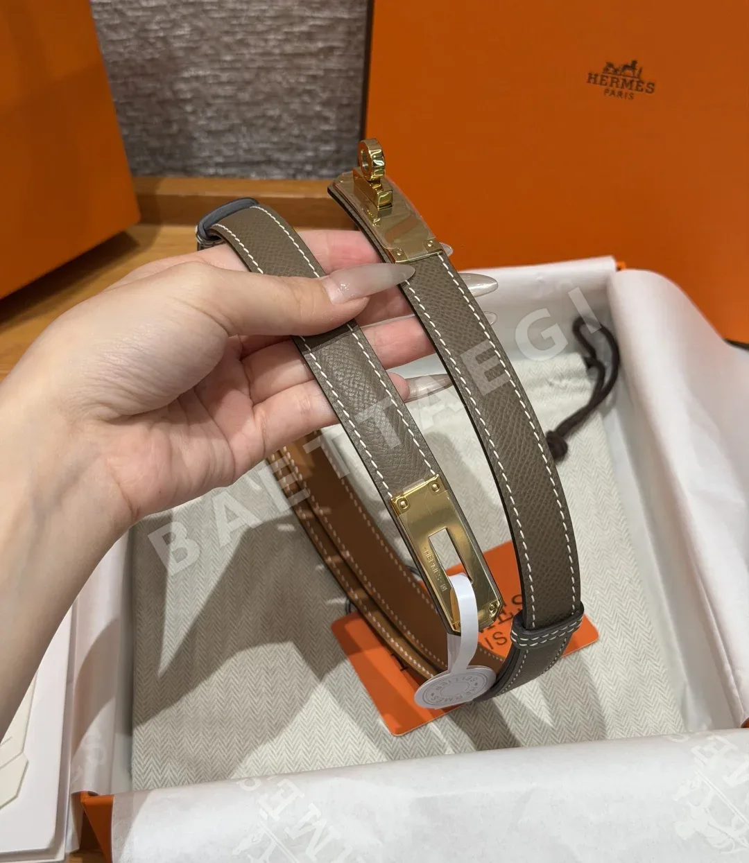 에르메스 켈리 18mm 에프숨 가죽 벨트 상세 이미지 4