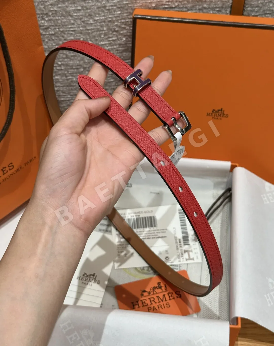 에르메스 에포손 카프 스킨 팝H 벨트 15mm 상세 이미지 4