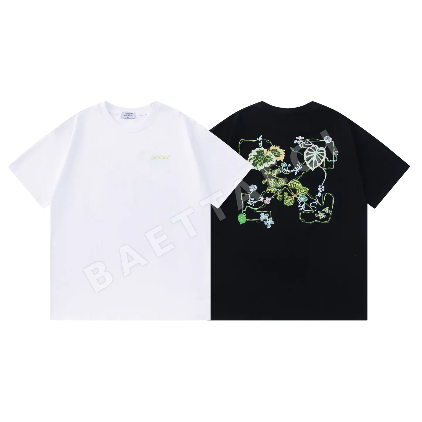 오프화이트 남성 뉴 루즈핏 반팔 티셔츠 87404