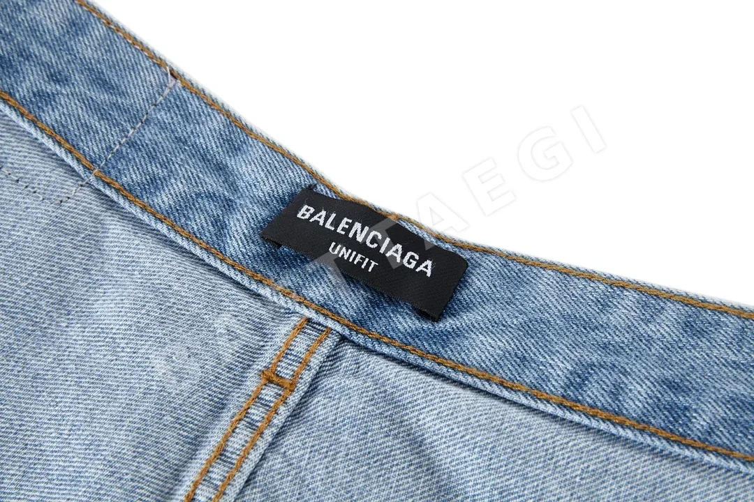 발렌시아가 워싱 가죽 블루 남성 청바지 레플리카 46921 Balenciaga 상세 이미지 8